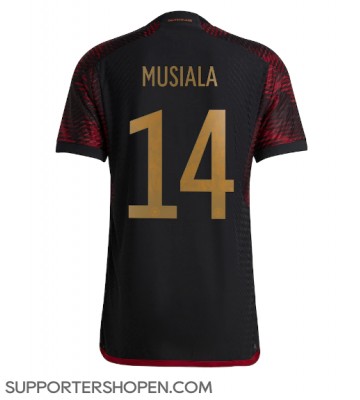 Tyskland Jamal Musiala #14 Borta Matchtröja VM 2022 Kortärmad